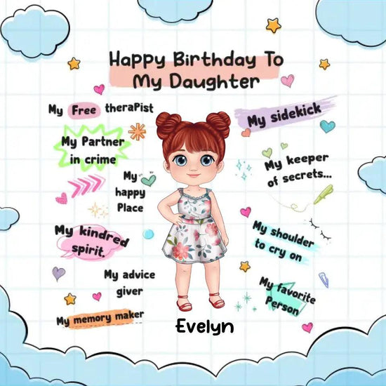 Happy Birthday To My Daughter - Custom Name - Personalized Gifts For Daughter - Pillow from PrintKOK costs $ 38.99