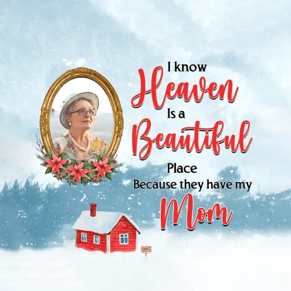 Heaven is the peaceful place - Custom Photo - Personalized Gifts For Mom - Acrylic Ornament from PrintKOK costs $ 23.99