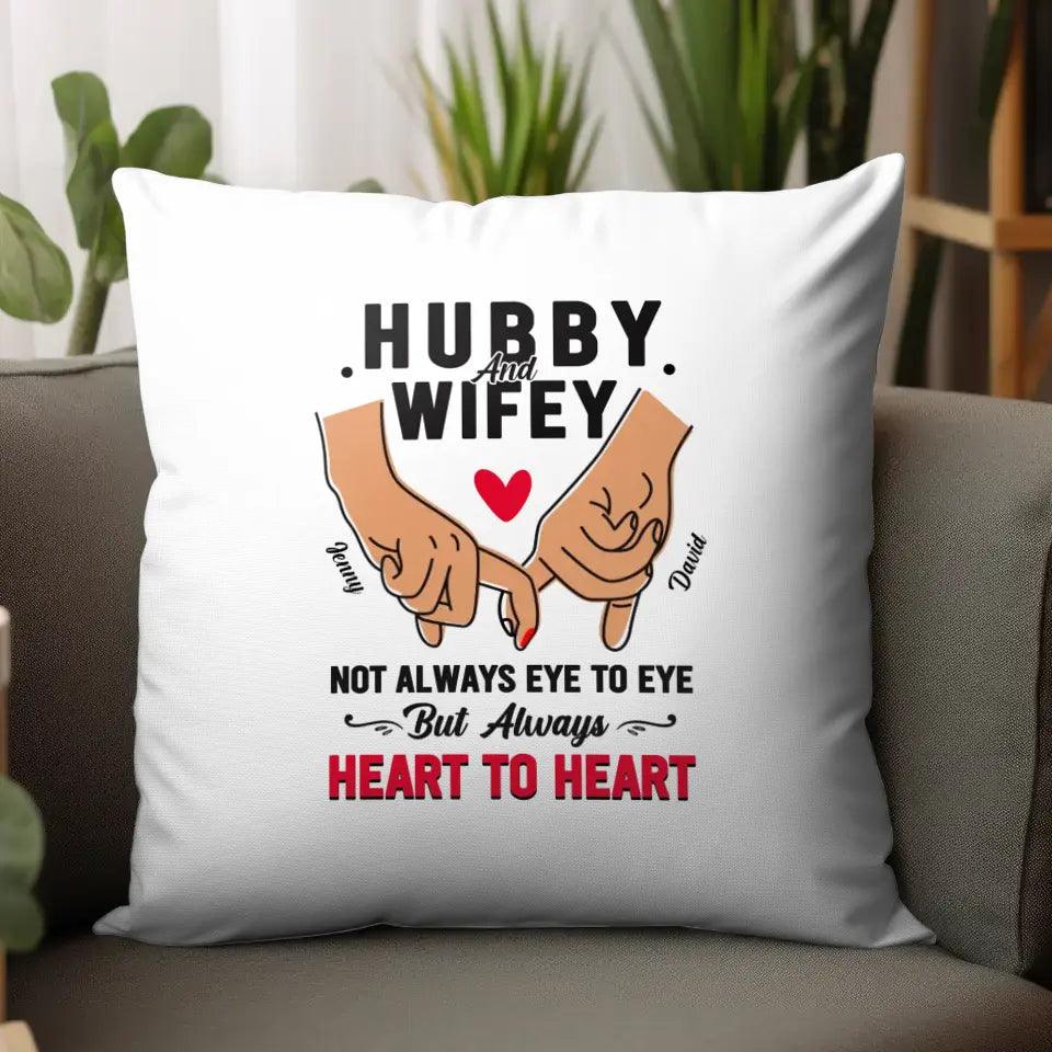 Hubby and Wifey - Personalized Gifts For Couples - Pillow from PrintKOK costs $ 38.99