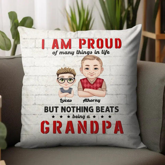 I Am Proud Of Many Things - Personalized Gifts For Grandpa - Pillow from PrintKOK costs $ 41.99