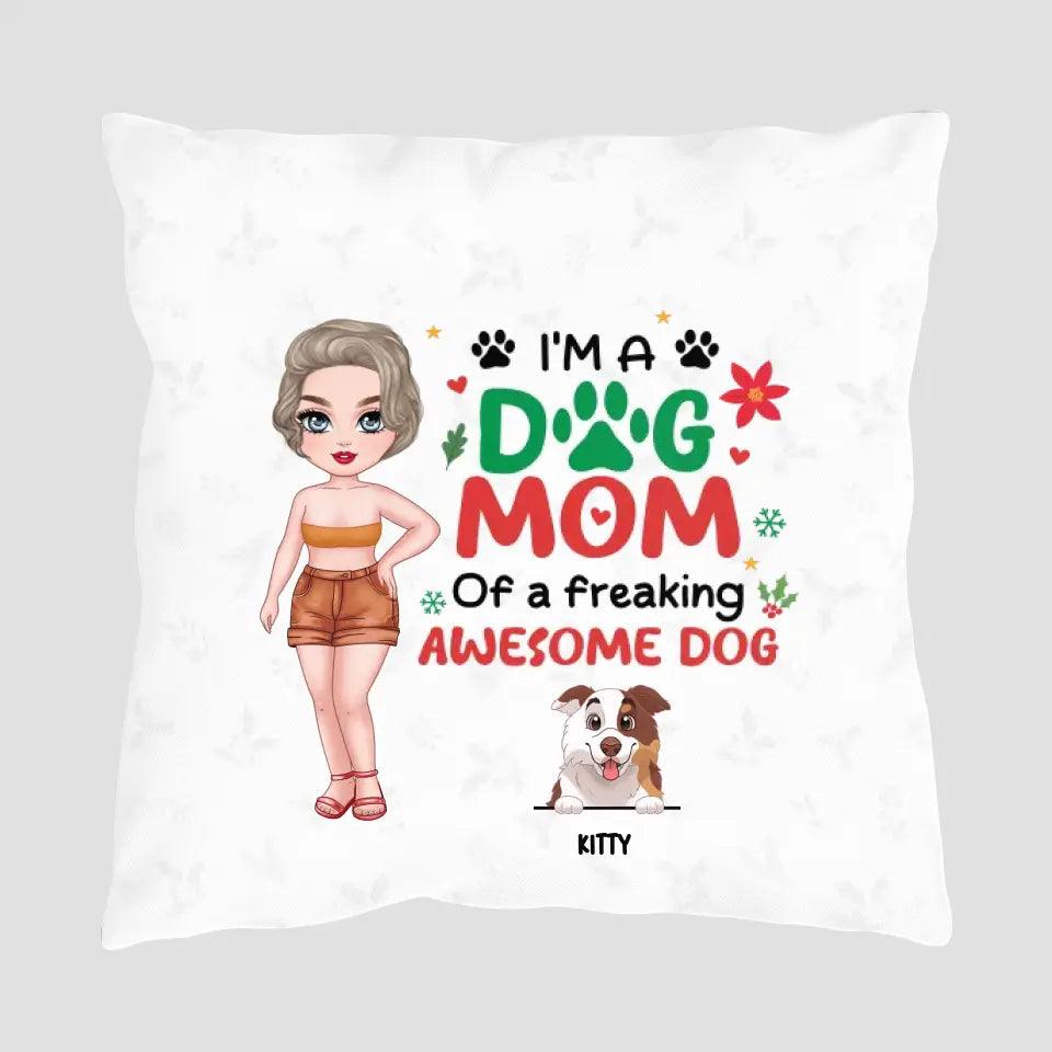 I'm A Dog Mom Of Freaking Awesome Dogs - Custom Name - Personalized Gifts For Dog Lovers - Blanket from PrintKOK costs $ 41.99
