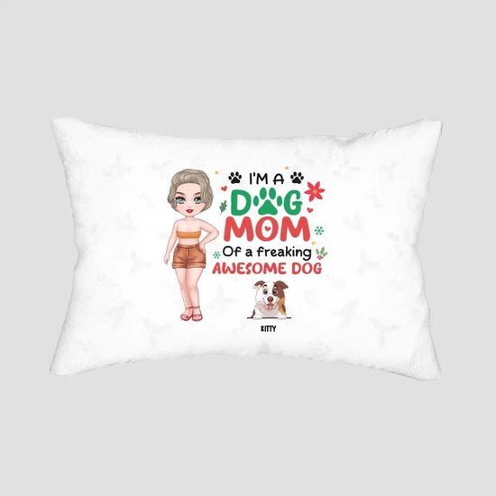 I'm A Dog Mom Of Freaking Awesome Dogs - Custom Name - Personalized Gifts For Dog Lovers - Blanket from PrintKOK costs $ 35.99