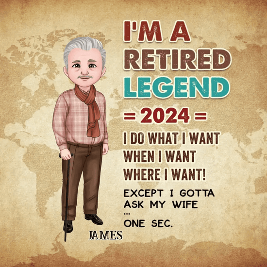 I'm A Retired Legend - Personalized Gifts For Grandpa - Pillow from PrintKOK costs $ 38.99