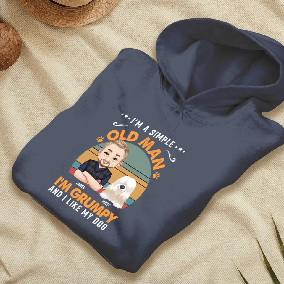 I'm A Simple Old Man - Custom Name - Personalized Gifts for Dog Lovers - Unisex Sweater