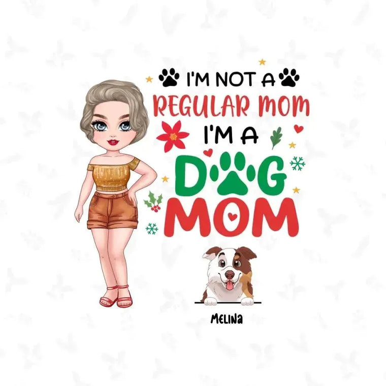 I'm Not A Regular Mom I'm A Dog Mom - Custom Name - Personalized Gifts For Dog Lovers - Glass Ornament from PrintKOK costs $ 26.99