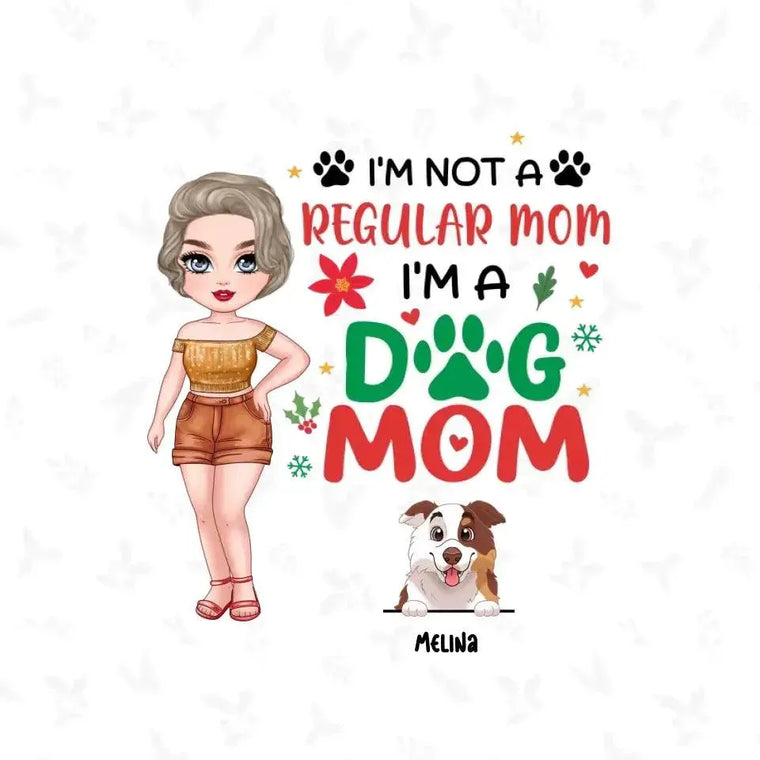 I'm Not A Regular Mom I'm A Dog Mom - Custom Name - Personalized Gifts For Dog Lovers - Glass Ornament from PrintKOK costs $ 26.99