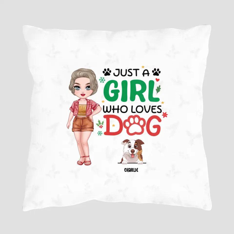 Just A Girl Who Loves Dog - Custom Name - Personalized Gifts For Dog Lovers - Blanket from PrintKOK costs $ 41.99