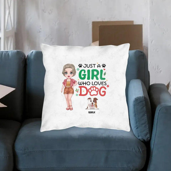 Just A Girl Who Loves Dog - Custom Name - Personalized Gifts For Dog Lovers - Blanket from PrintKOK costs $ 47.99