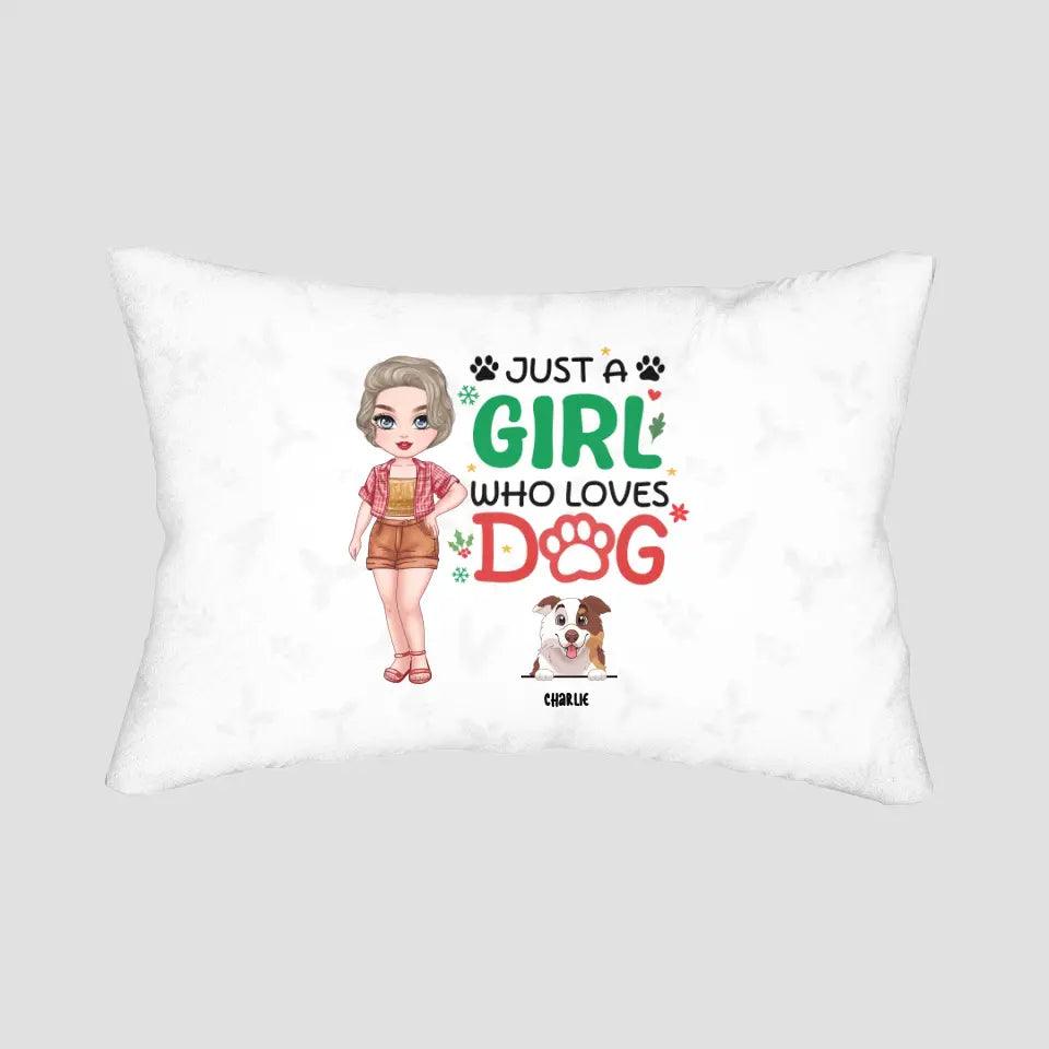 Just A Girl Who Loves Dog - Custom Name - Personalized Gifts For Dog Lovers - Blanket from PrintKOK costs $ 35.99