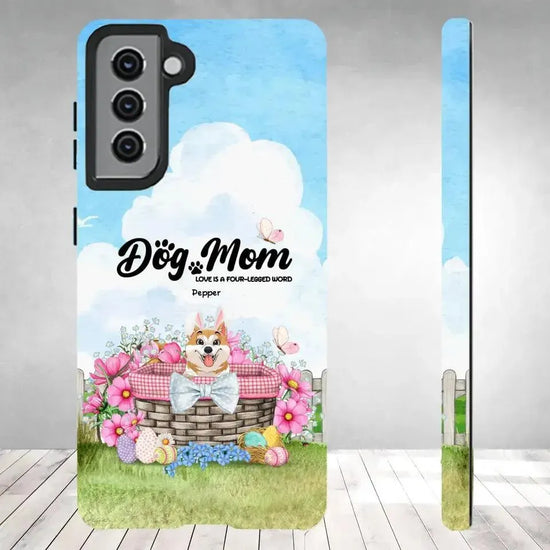 Love Is The Four-Legged Word - Custom Name - Personalized Gifts For Dog Lovers - Samsung Tough Phone Case from PrintKOK costs $ 29.99