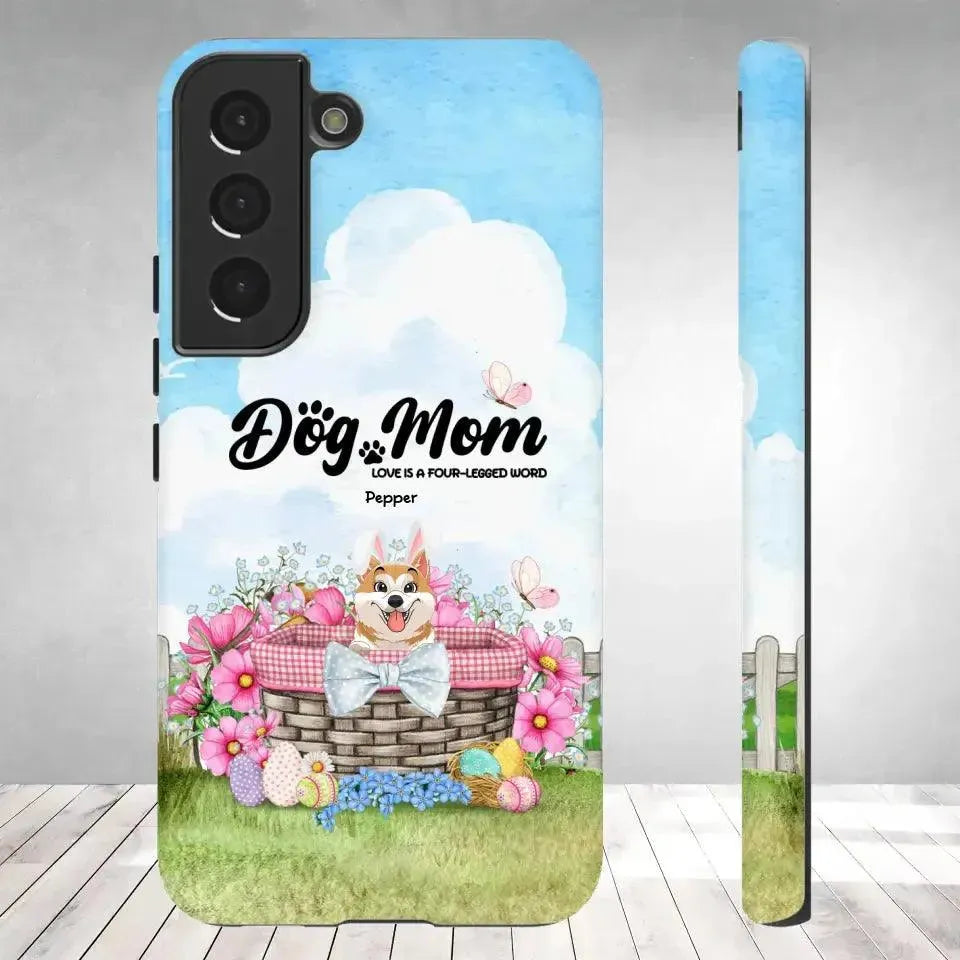 Love Is The Four-Legged Word - Custom Name - Personalized Gifts For Dog Lovers - Samsung Tough Phone Case from PrintKOK costs $ 29.99