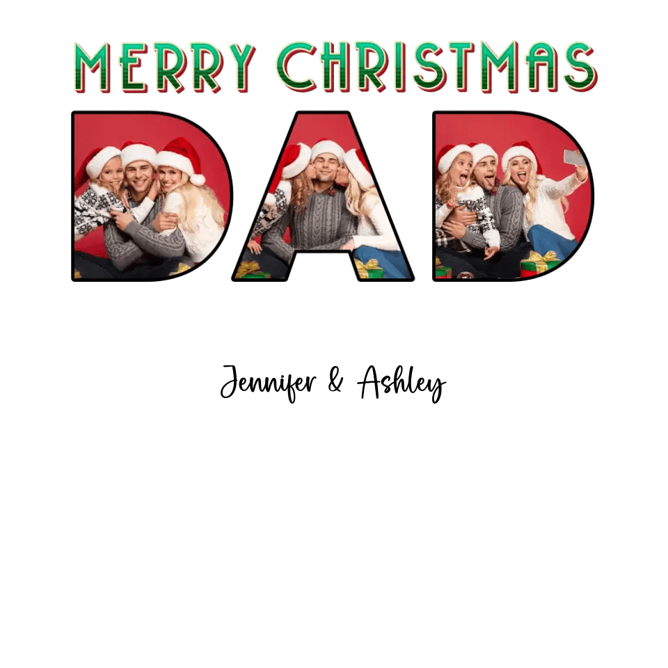 Merry Christmas Daddy - Custom Photo -Personalized Gifts For Dad - Family Sweater from PrintKOK costs $ 48.99