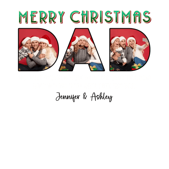Merry Christmas Daddy - Custom Photo -Personalized Gifts For Dad - Family Sweater from PrintKOK costs $ 48.99
