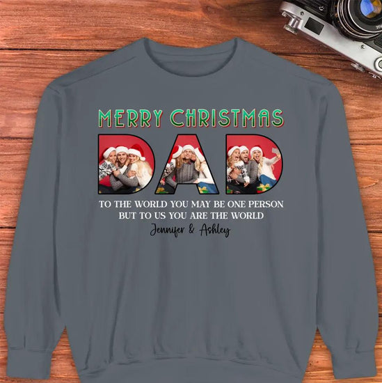 Merry Christmas Daddy - Custom Photo -Personalized Gifts For Dad - Family Sweater from PrintKOK costs $ 45.99