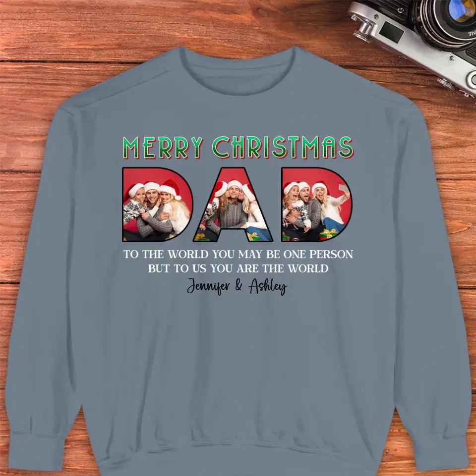 Merry Christmas Daddy - Custom Photo -Personalized Gifts For Dad - Family Sweater from PrintKOK costs $ 45.99