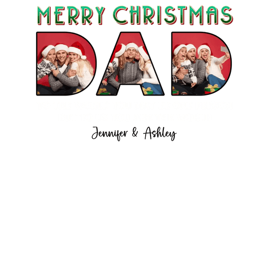 Merry Christmas Daddy - Custom Photo - Personalized Gifts For Dad - Family T-Shirt from PrintKOK costs $ 37.99