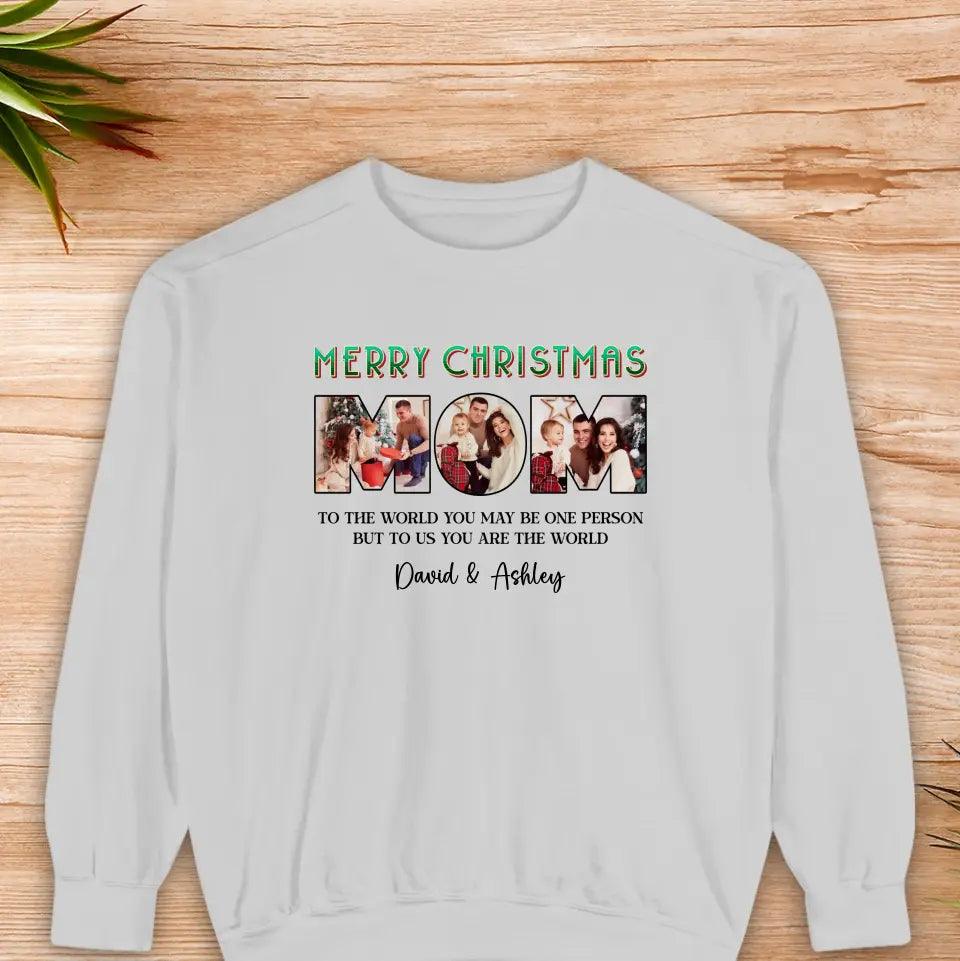Merry Christmas Mom - Custom Photo - Personalized Gifts For Mom - Family Sweater from PrintKOK costs $ 48.99