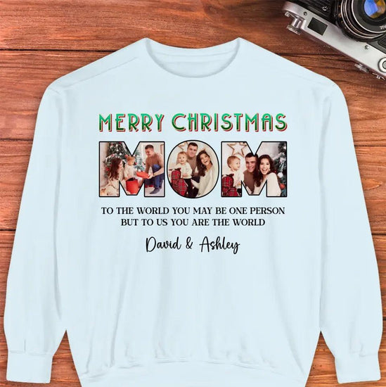Merry Christmas Mom - Custom Photo - Personalized Gifts For Mom - Family Sweater from PrintKOK costs $ 45.99