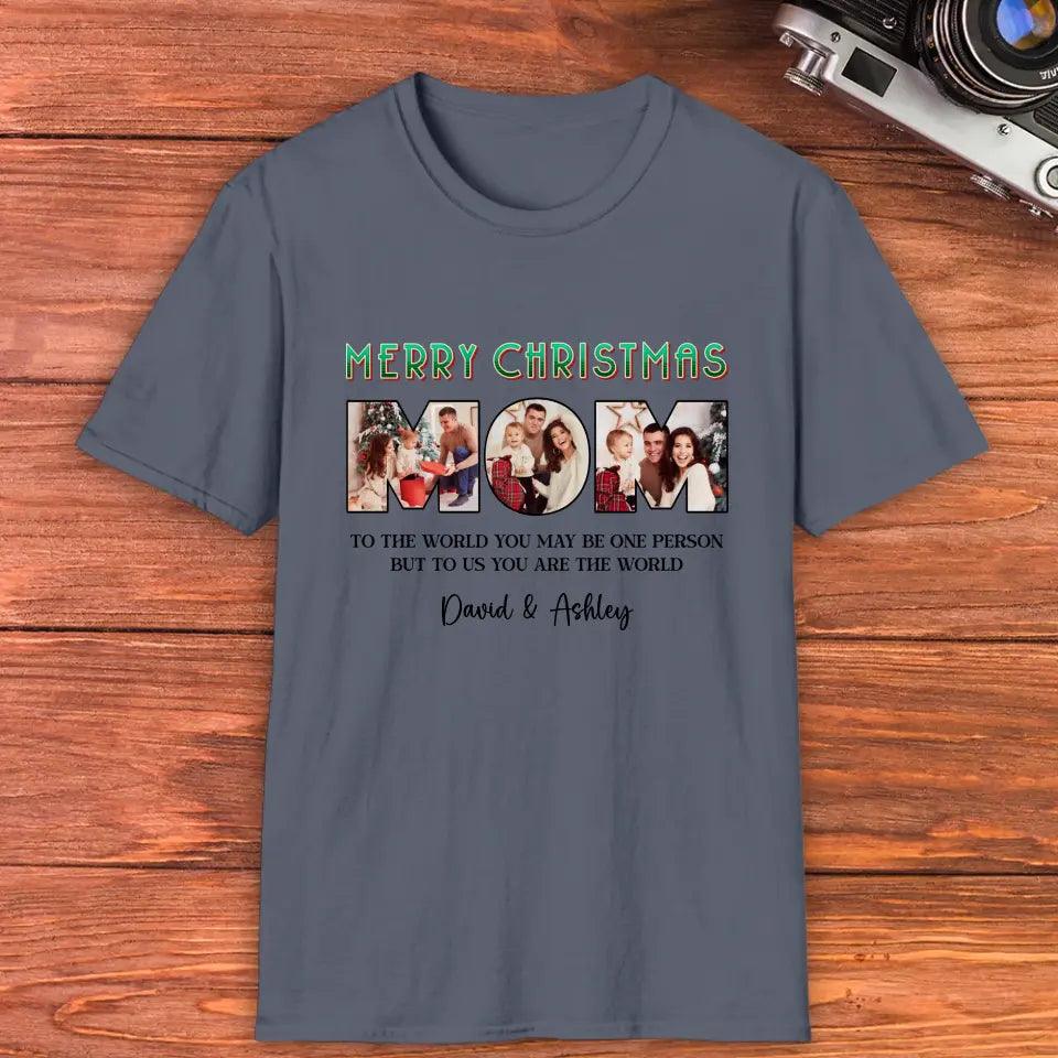 Merry Christmas Mommy - Custom Photo - Personalized Gifts For Mom - Family T-Shirt from PrintKOK costs $ 29.99