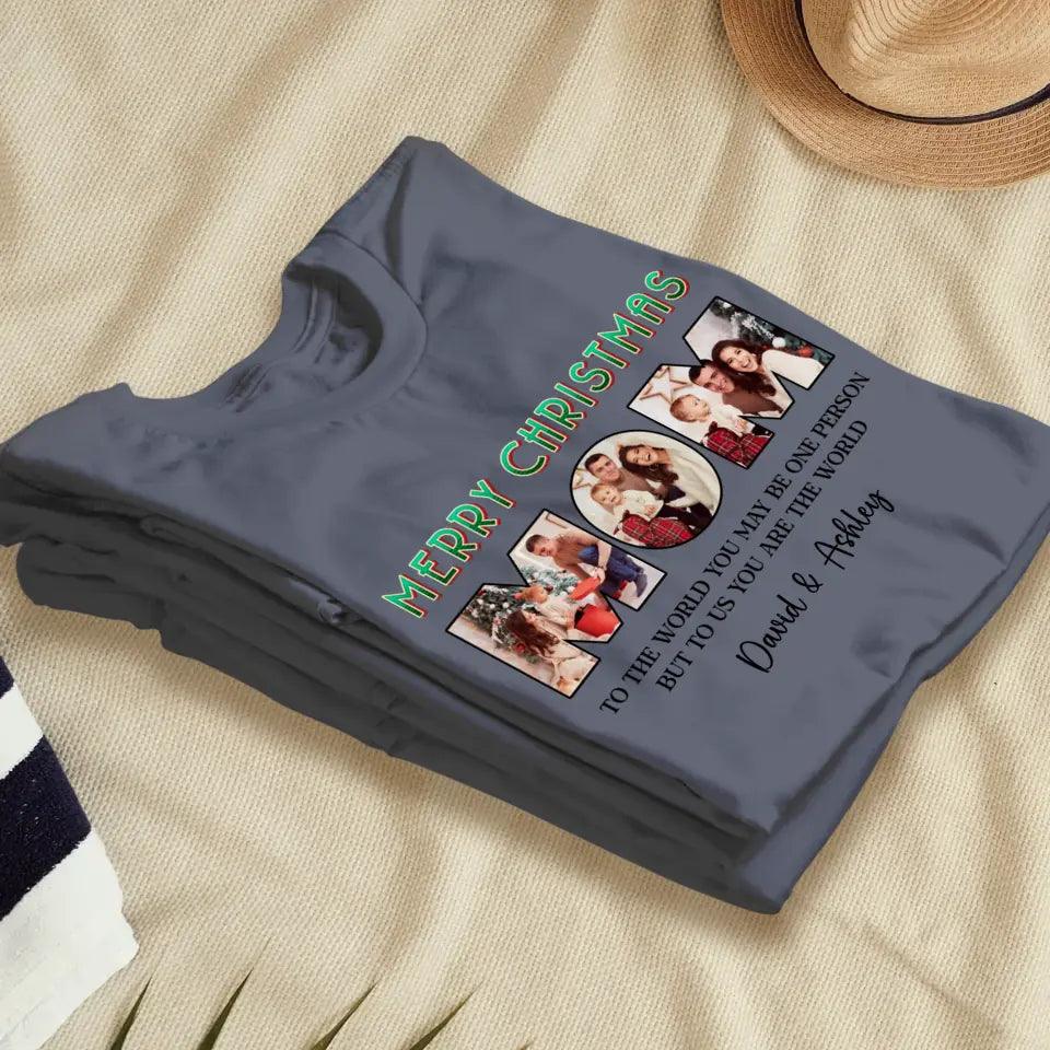 Merry Christmas Mommy - Custom Photo - Personalized Gifts For Mom - Family T-Shirt from PrintKOK costs $ 30.99
