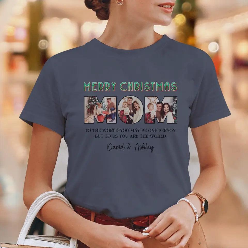 Merry Christmas Mommy - Custom Photo - Personalized Gifts For Mom - Family T-Shirt from PrintKOK costs $ 30.99