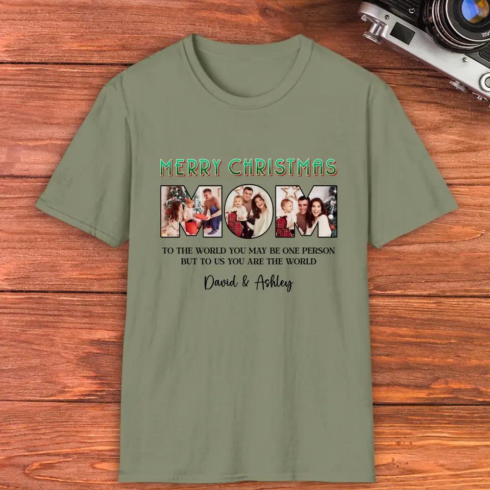 Merry Christmas Mommy - Custom Photo - Personalized Gifts For Mom - Family T-Shirt from PrintKOK costs $ 29.99
