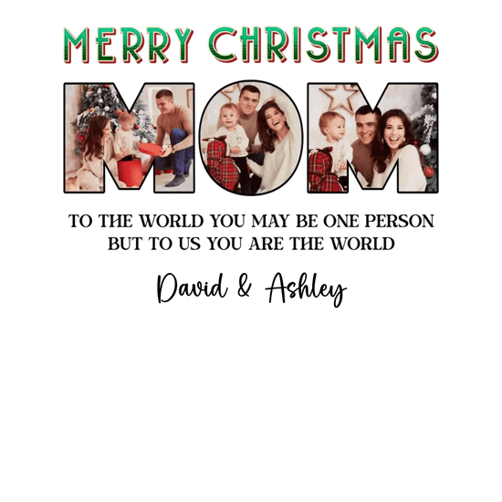 Merry Christmas Mommy - Custom Photo - Personalized Gifts For Mom - Family T-Shirt from PrintKOK costs $ 37.99