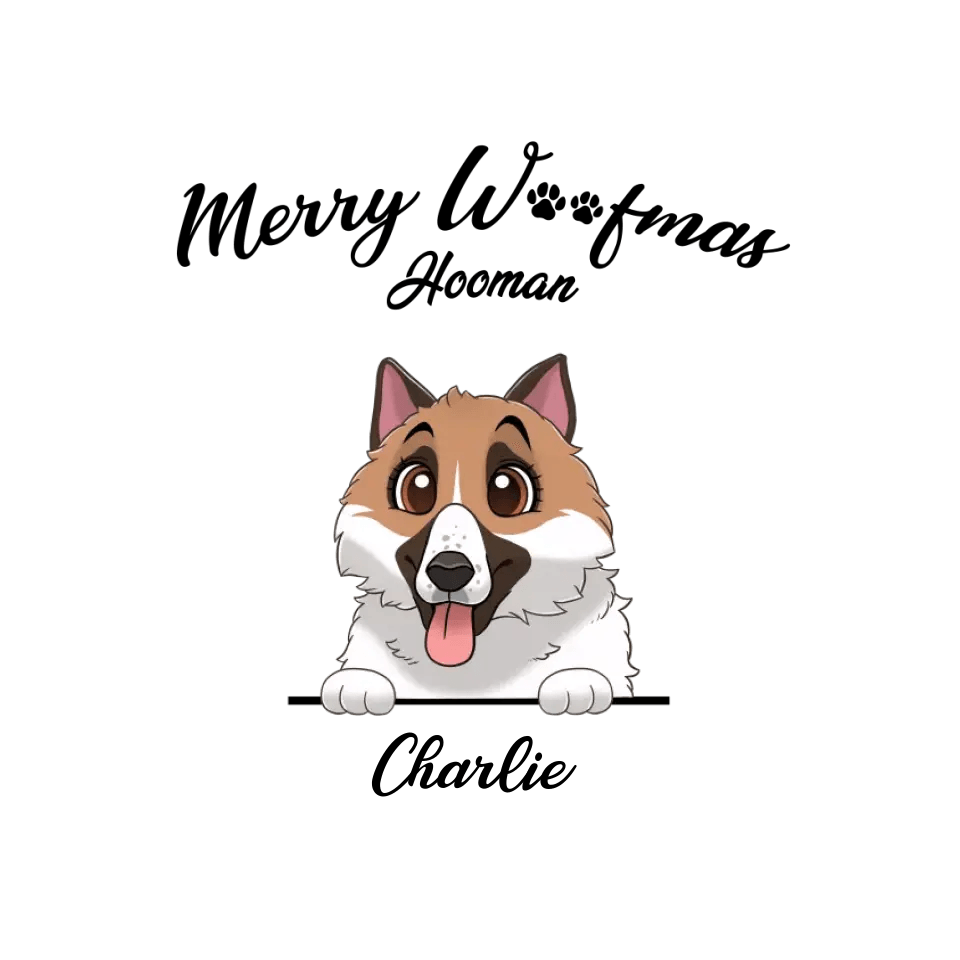 Merry Woofmas - Personalized T-Shirt (Dark) from PrintKOK costs $ 29.99