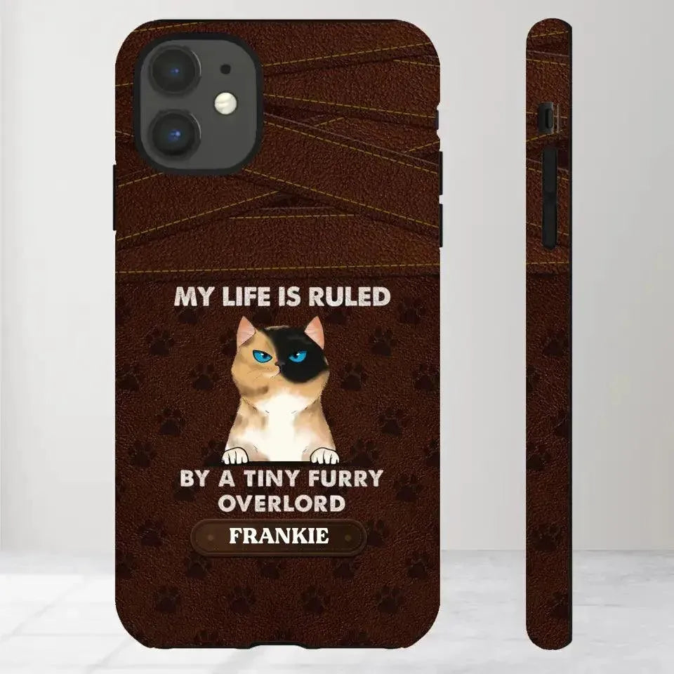 My Life Is Ruled By Cat - Custom Name 0 Personalized Gifts For Cat Lovers - iPhone Tough Phone Case from PrintKOK costs $ 29.99