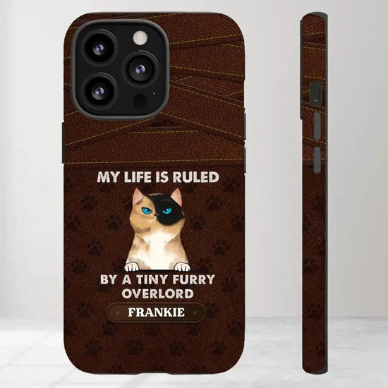 My Life Is Ruled By Cat - Custom Name 0 Personalized Gifts For Cat Lovers - iPhone Tough Phone Case from PrintKOK costs $ 29.99