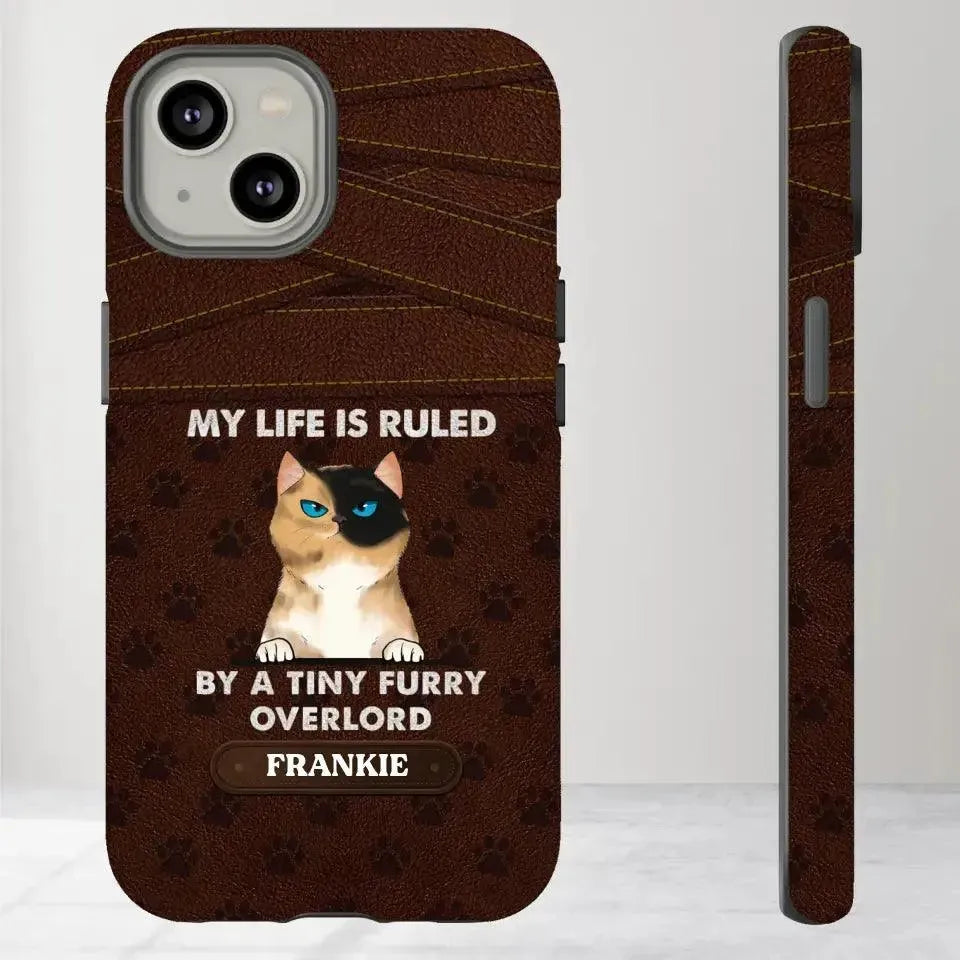 My Life Is Ruled By Cat - Custom Name 0 Personalized Gifts For Cat Lovers - iPhone Tough Phone Case from PrintKOK costs $ 29.99