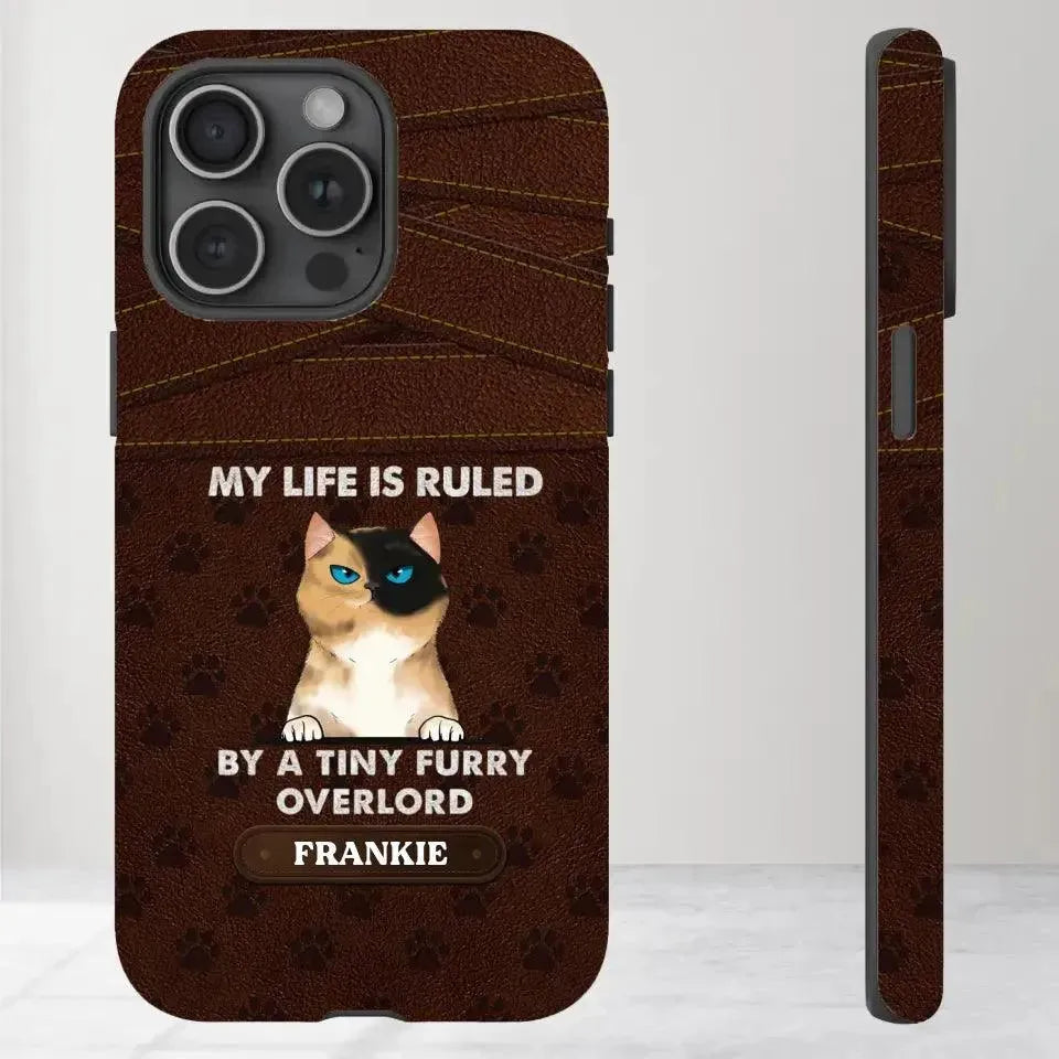 My Life Is Ruled By Cat - Custom Name 0 Personalized Gifts For Cat Lovers - iPhone Tough Phone Case from PrintKOK costs $ 29.99