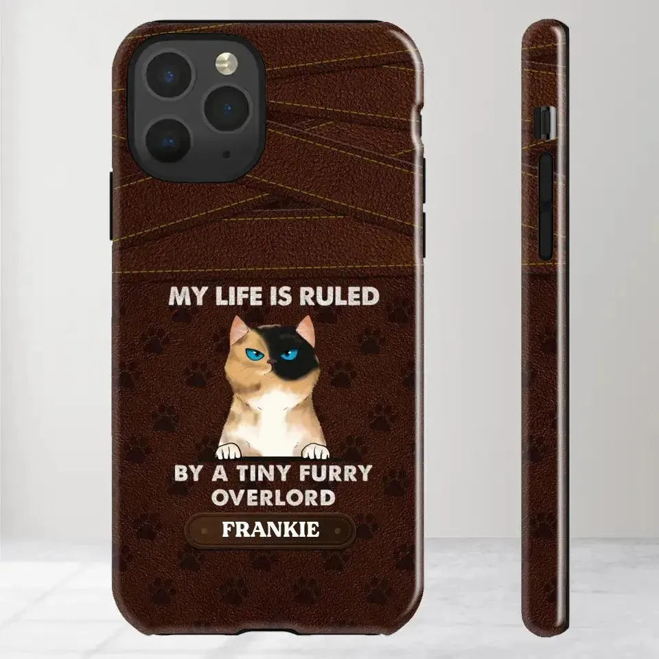 My Life Is Ruled By Cat - Custom Name 0 Personalized Gifts For Cat Lovers - iPhone Tough Phone Case from PrintKOK costs $ 29.99