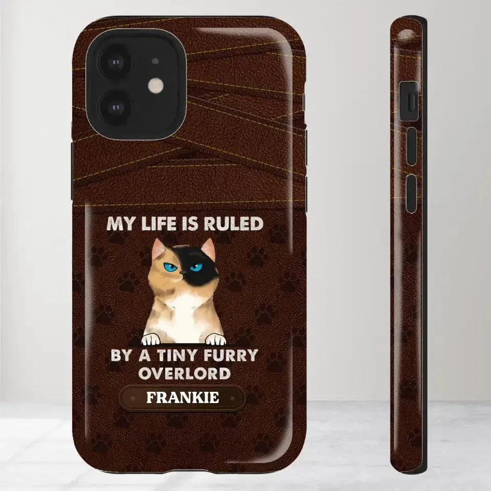 My Life Is Ruled By Cat - Custom Name 0 Personalized Gifts For Cat Lovers - iPhone Tough Phone Case from PrintKOK costs $ 29.99