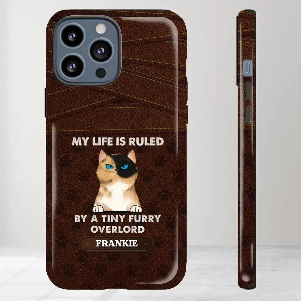 My Life Is Ruled By Cat - Custom Name 0 Personalized Gifts For Cat Lovers - iPhone Tough Phone Case from PrintKOK costs $ 29.99