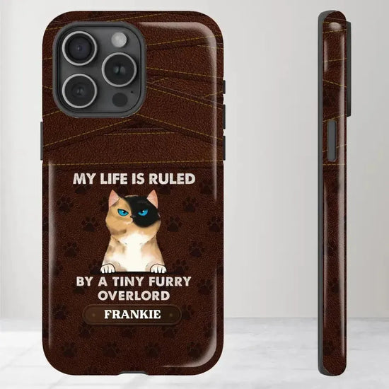 My Life Is Ruled By Cat - Custom Name 0 Personalized Gifts For Cat Lovers - iPhone Tough Phone Case from PrintKOK costs $ 29.99