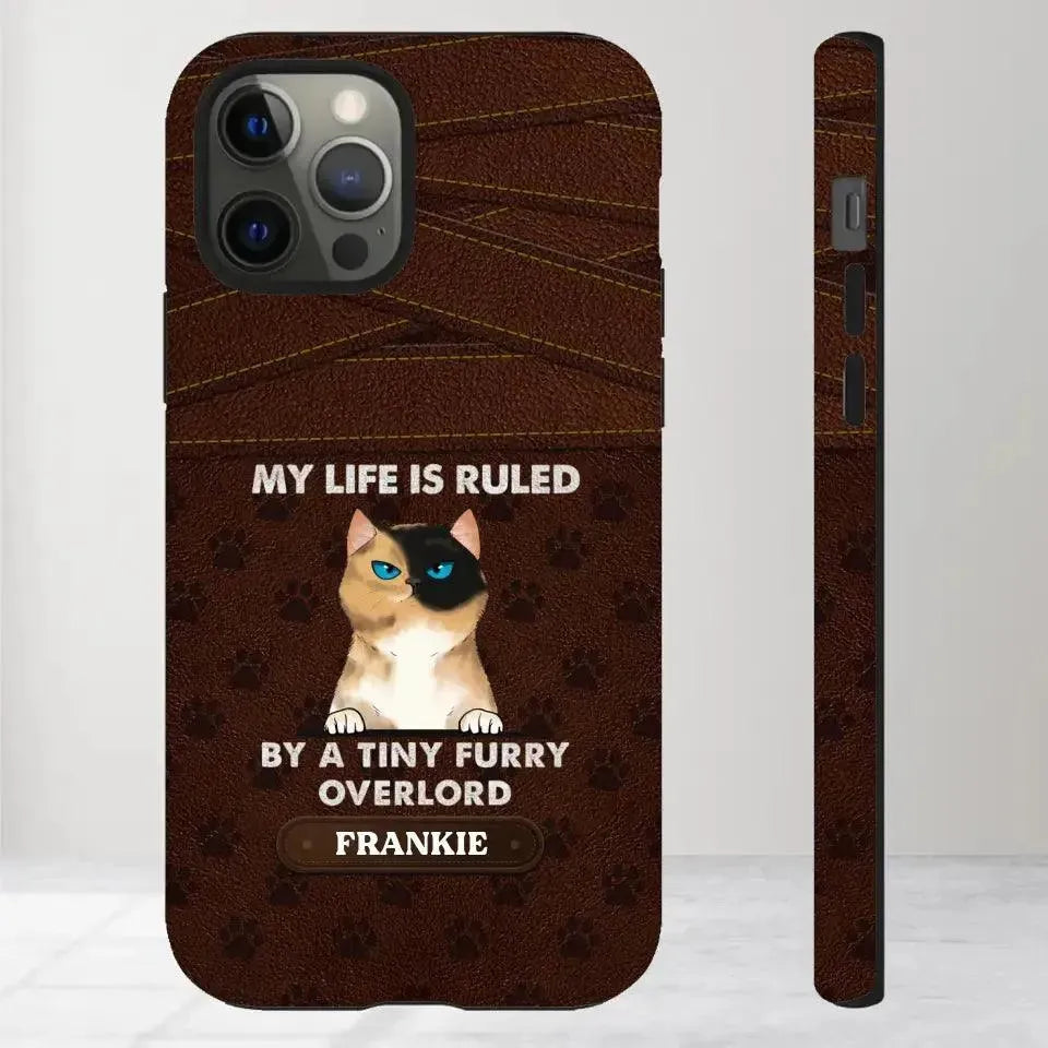 My Life Is Ruled By Cat - Custom Name 0 Personalized Gifts For Cat Lovers - iPhone Tough Phone Case from PrintKOK costs $ 29.99