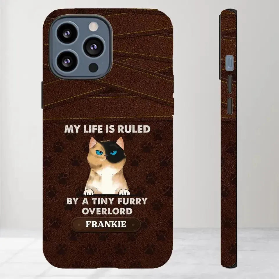 My Life Is Ruled By Cat - Custom Name 0 Personalized Gifts For Cat Lovers - iPhone Tough Phone Case from PrintKOK costs $ 29.99