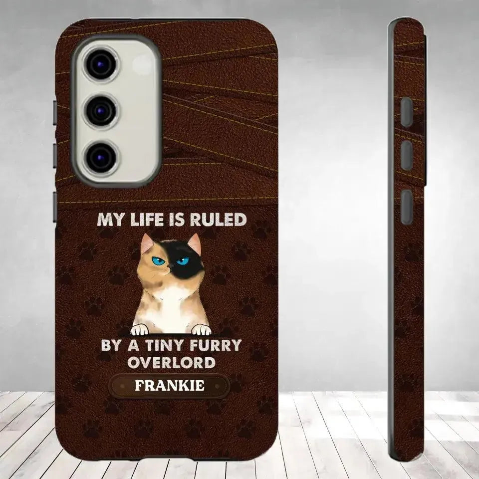 My Life Is Ruled By Cat - Custom Name - Personalized Gifts For Cat Lovers - Samsung Tough Phone Case from PrintKOK costs $ 29.99