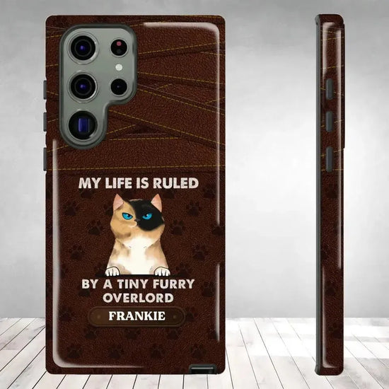 My Life Is Ruled By Cat - Custom Name - Personalized Gifts For Cat Lovers - Samsung Tough Phone Case from PrintKOK costs $ 29.99