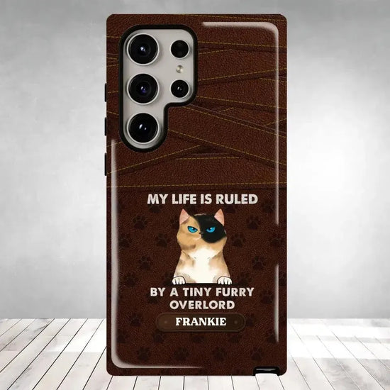 My Life Is Ruled By Cat - Custom Name - Personalized Gifts For Cat Lovers - Samsung Tough Phone Case from PrintKOK costs $ 29.99