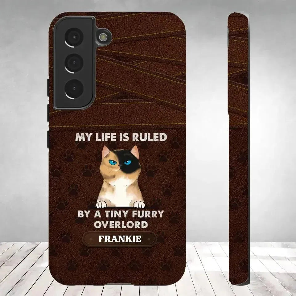 My Life Is Ruled By Cat - Custom Name - Personalized Gifts For Cat Lovers - Samsung Tough Phone Case from PrintKOK costs $ 29.99