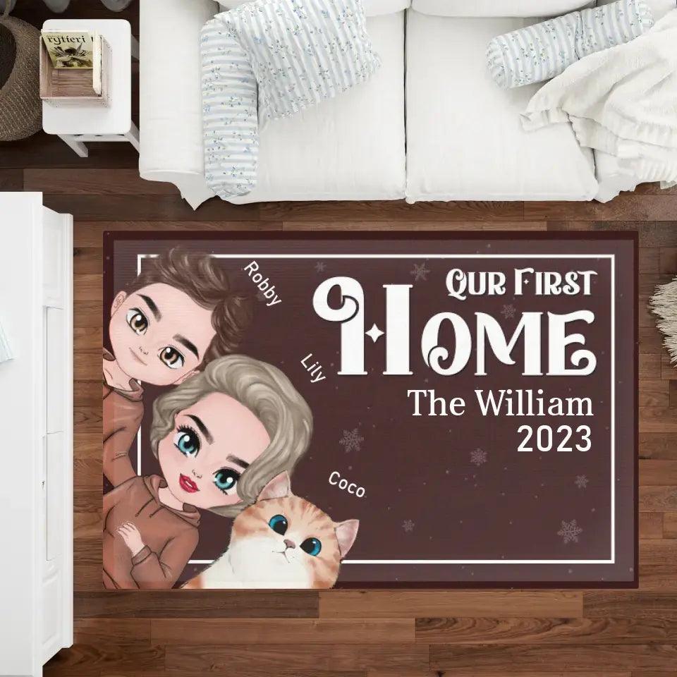Our First Home - Personalized Area Rug - PrintKOK 50.99