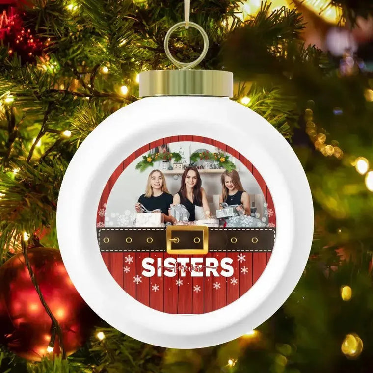 Sister Forever - Custom Photo - Personalized Gifts For Besties - Ceramic Ornament from PrintKOK costs $ 23.99