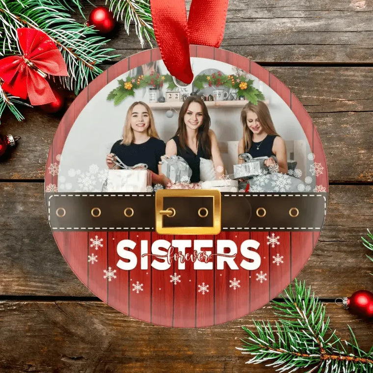 Sister Forever - Custom Photo - Personalized Gifts For Besties - Ceramic Ornament from PrintKOK costs $ 23.99