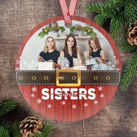 Sister Forever - Custom Photo - Personalized Gifts For Besties - Ceramic Ornament from PrintKOK costs $ 23.99