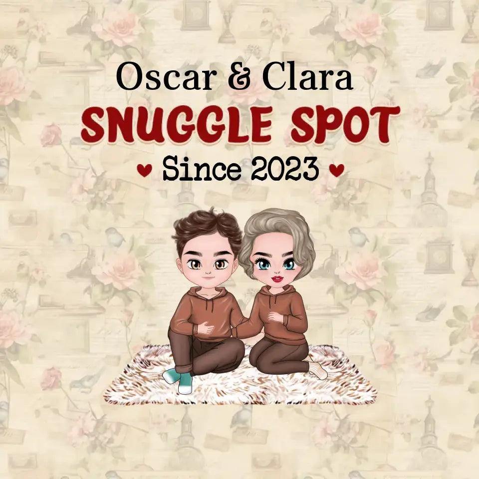 Snuggle Spot - Custom Name - Personalized Gifts For Couple - Pillow from PrintKOK costs $ 38.99