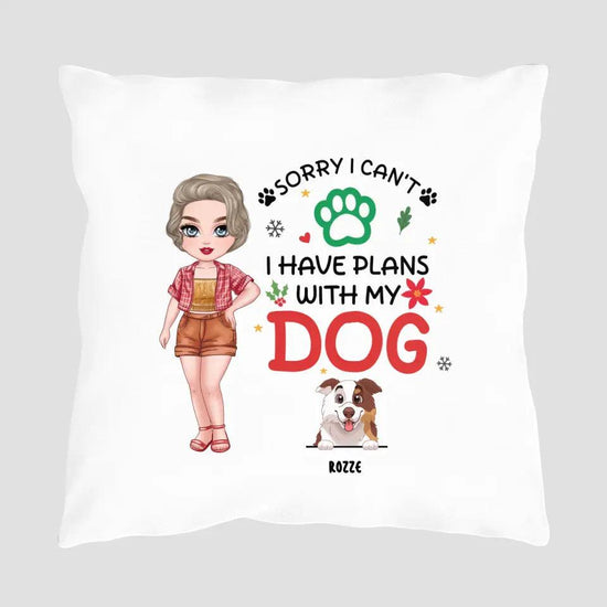Sorry I Can't I Have Plans With My Dog - Custom 
 Name - Personalized Gifts For Dog Lovers - Blanket from PrintKOK costs $ 41.99