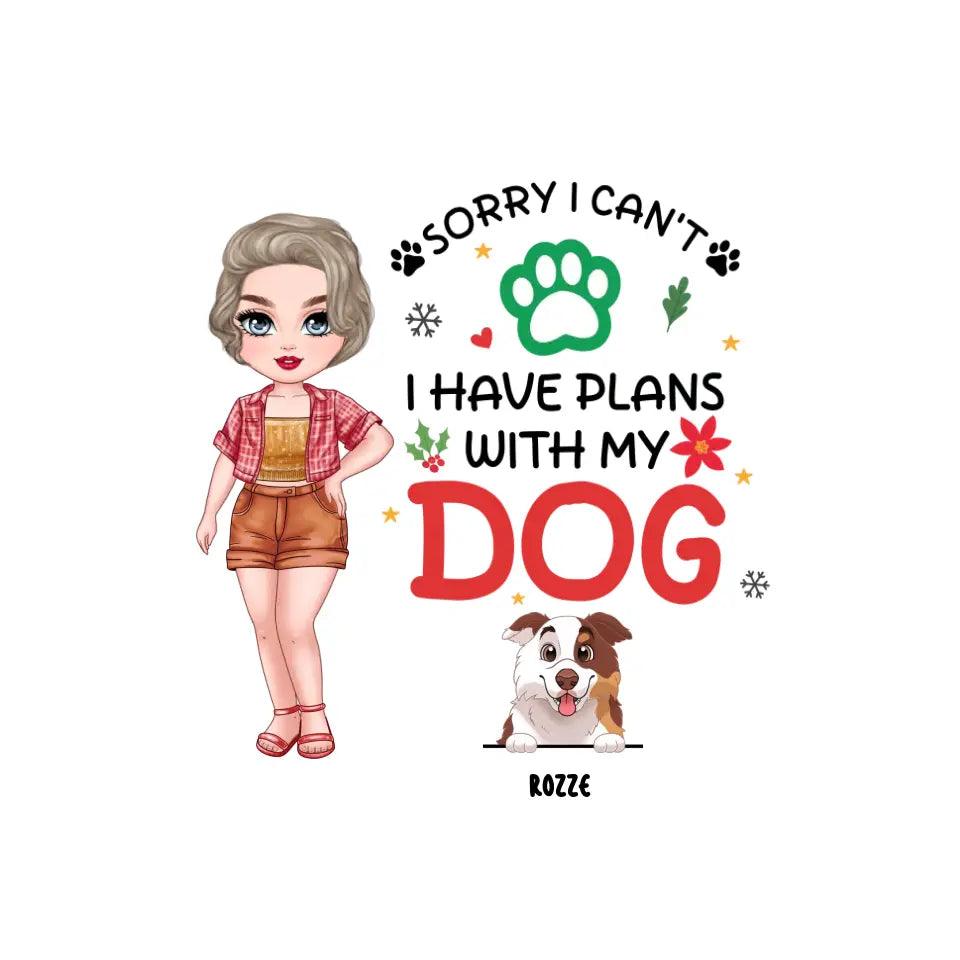Sorry I Can't I Have Plans With My Dog - Custom 
 Name - Personalized Gifts For Dog Lovers - Blanket from PrintKOK costs $ 47.99
