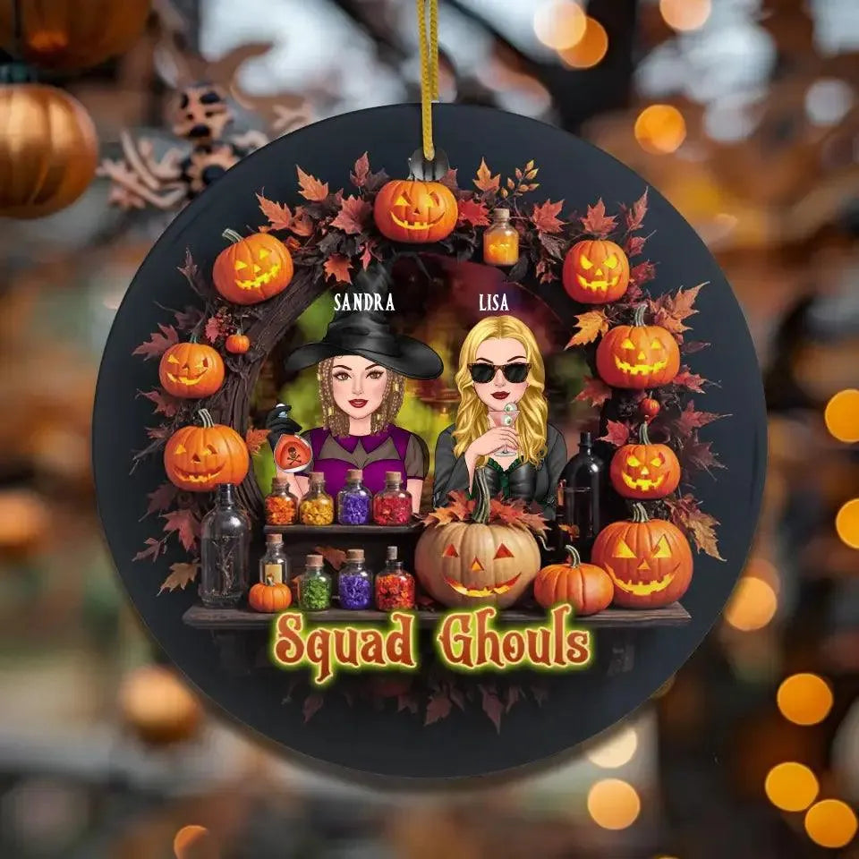 Squad Ghouls - Custom Name - Personalized Gifts For Bestie - Ceramic Ornament from PrintKOK costs $ 23.99